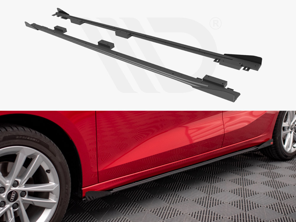 STREET PRO SIDE SKIRTS DIFFUSERS + FLAPS AUDI A3 8Y (2020-)