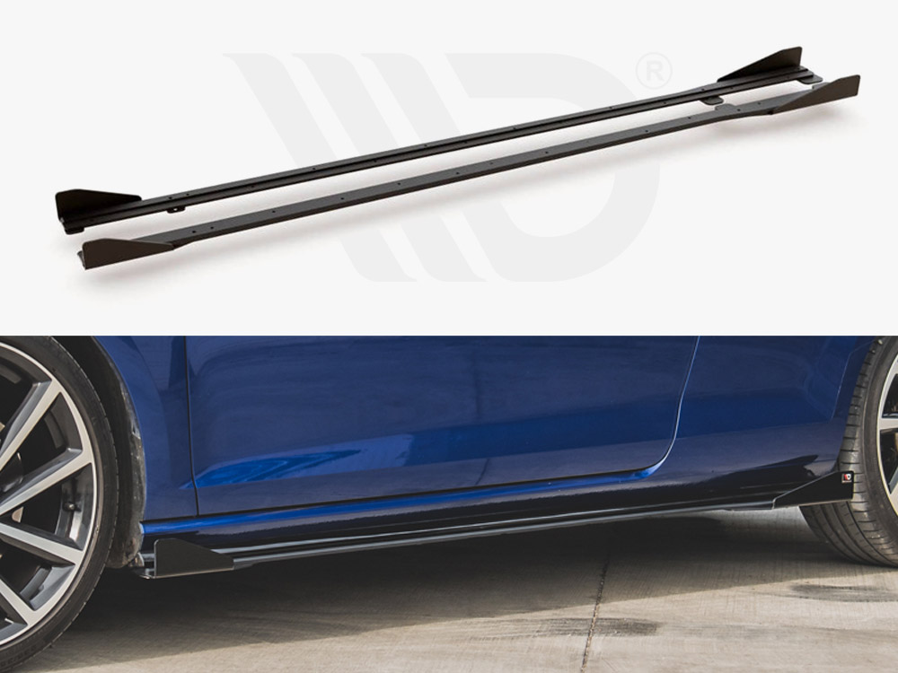 MAXTON RACING SIDE SIDE SKIRTS DIFFUSERS + FLAPS VW GOLF 7 R / R-LINE FACELIFT(2017-2020)