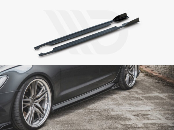 SIDE SKIRTS DIFFUSERS AUDI S6/ A6 S-LINE C7 FACELIFT (2014-2017)