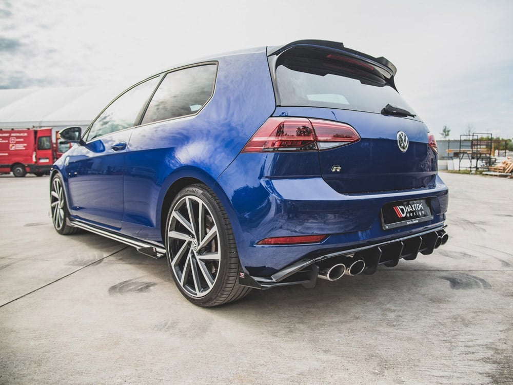 Street PRO Side Skirts Diffusers + Flaps Volkswagen Golf R / R-Line Mk7 ...