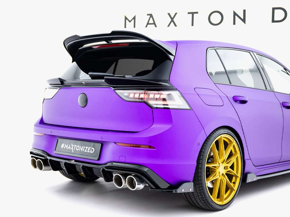 Golf R Mk8 Rear Rear Side Splitters V.6 + Flaps Volkswagen Golf R Mk8 Facelift - Maxton ...